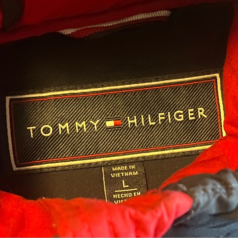 Tommy Hilfiger Women's Large Jacket Black Puffer Packable Lightweight VTG - Picture 4 of 11